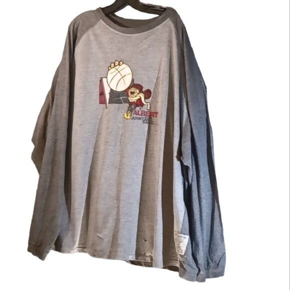 VTG 1972 Platinum Fubu Albert And The Junkyard Gang Platinum T-shirt sz … - Picture 1 of 11